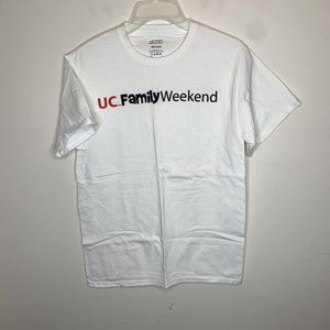 Port & Co Mens S White UC Cincinnati Bearcats Family Weekend Short Sleeve Shirt